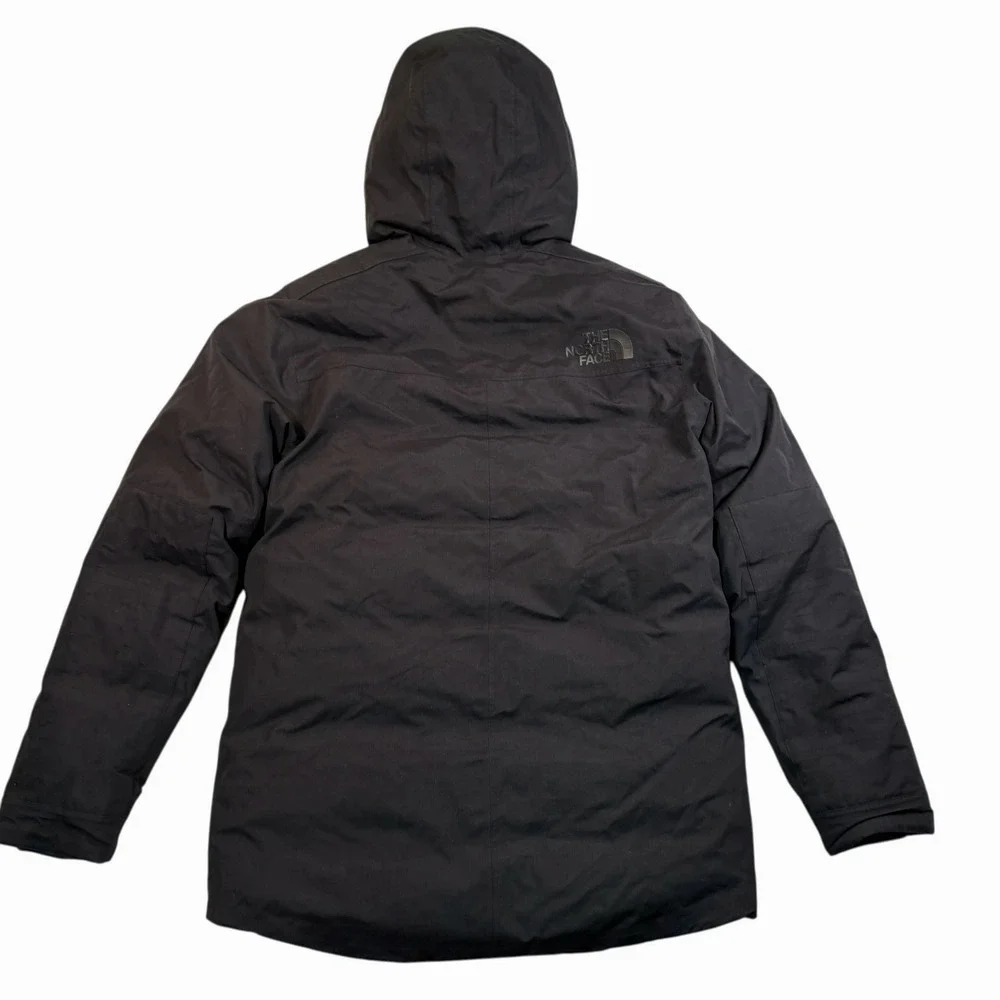 The North Face Parka Mens Small Black 550 Down Insulated Hooded Jacket NF0A33RE